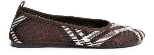 BURBERRY Check Knit Baby Ballerinas