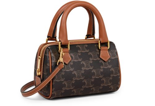 CELINE Mini Boston in Triomphe in canvas
