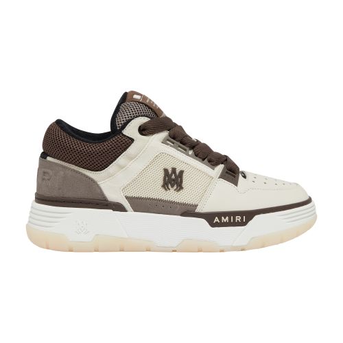 Amiri Brown Low Top Sneakers With Logo Detail On The Side And Mesh Panels In Suede Man In Red