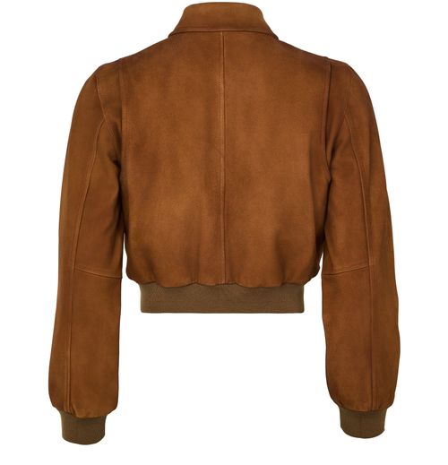 MIU MIU Crop-Bomberjacke aus Wildleder