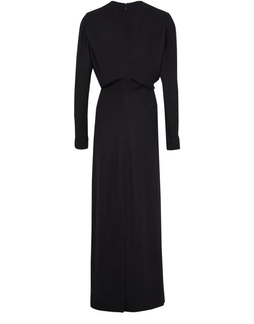 TOTEME Robe en viscose à manches longues et taille décontractée
