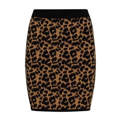 Max Mara Domizia Printed Mini Skirt In Black