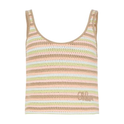 Chloé Cotton Crochet Tank Top