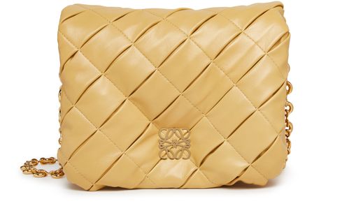 LOEWE Goya Puffer bag in pleated leather