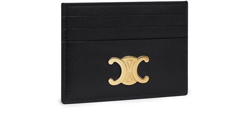 CELINE Card holder triomphe in shiny calfskin