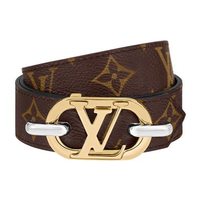 Louis Vuitton Everyday Chain Lv 30mm Reversible Belt In Brown