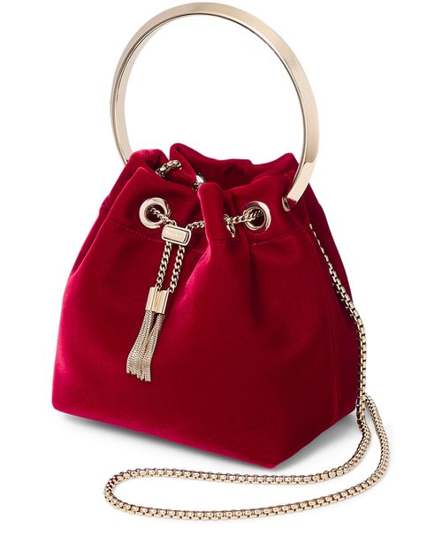 JIMMY CHOO Bon Bon 天鹅绒桶包