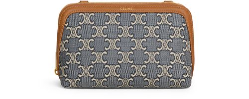 CELINE Clutch on chain in jacquard Triomphe all over