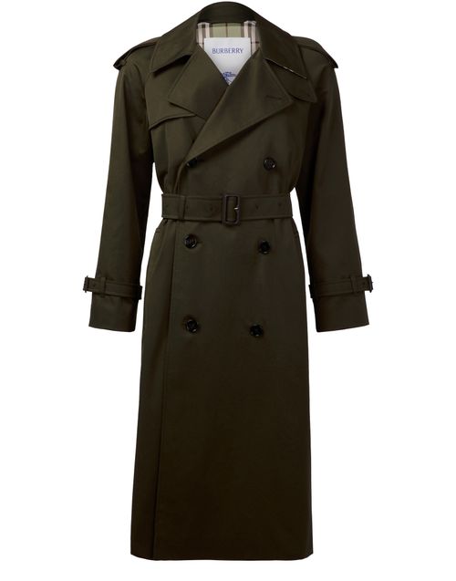 BURBERRY Long cotton blend trench coat