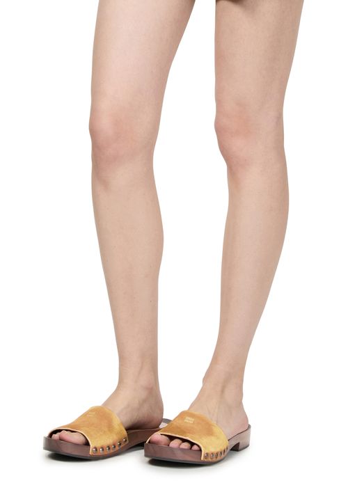 MIU MIU Logo clog mules