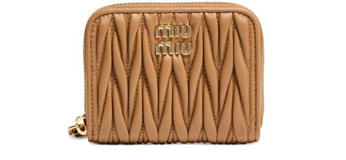 MIU MIU Portefeuille zippée en cuir matelassé