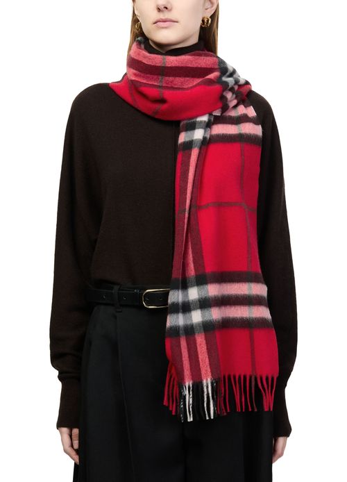 BURBERRY Check Cashmere Scarf