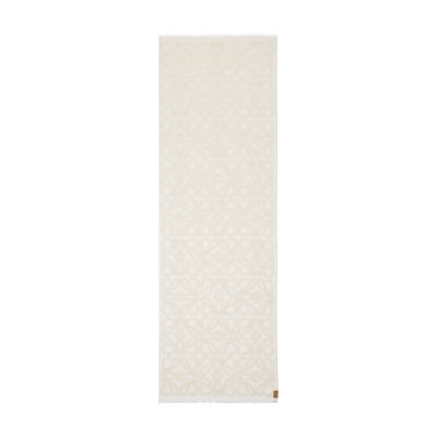 Loewe Linen And Cotton And Silk Scarf In White