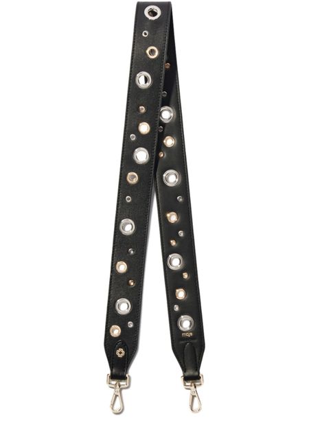 Women s Leather shoulder strap with eyelets MAJE 24S