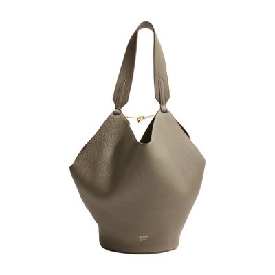 Khaite Lotus Small Tote Bag In Grey