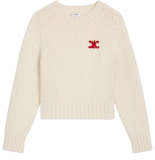 CELINE Crewneck sweater in cashmere and silk