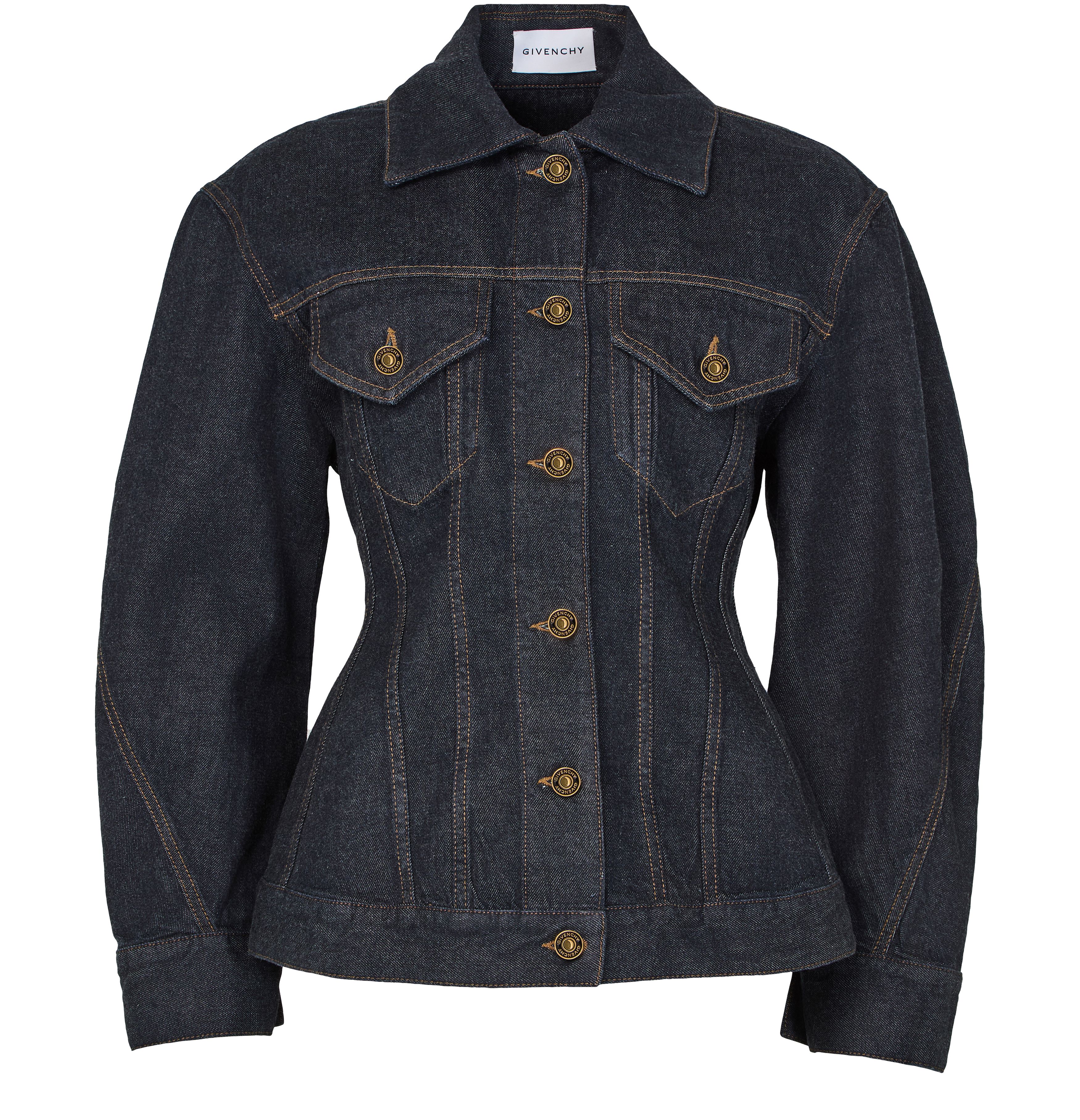 Cinched jacket in raw denim
