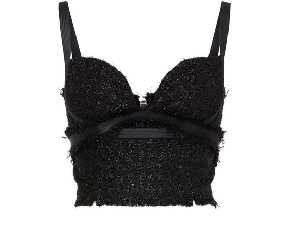 Women's Gingham tweed bra, VERSACE