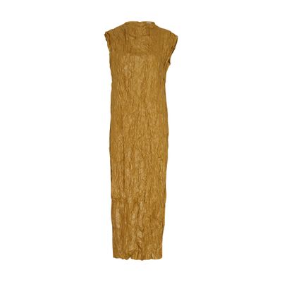 Acne Studios Crinkled Dress In Seaweed_green