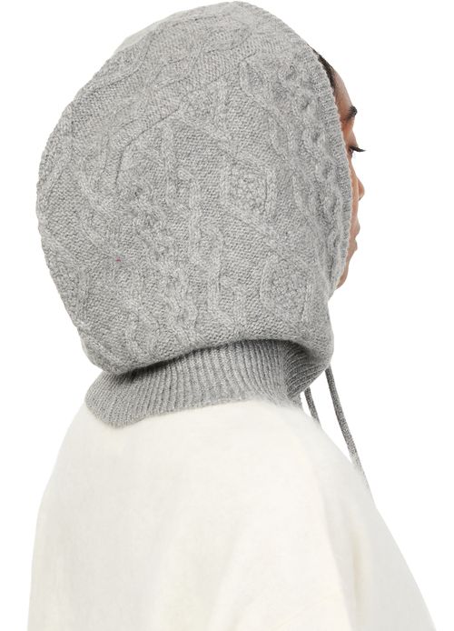 BOMPARD Cable knit balaclava