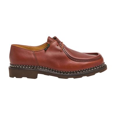 Paraboot Lace-up Leather Loafers In Brown
