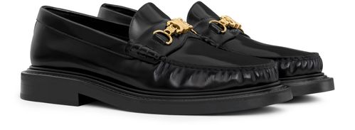 CELINE Celine université Triomphe chain loafers in polished bull