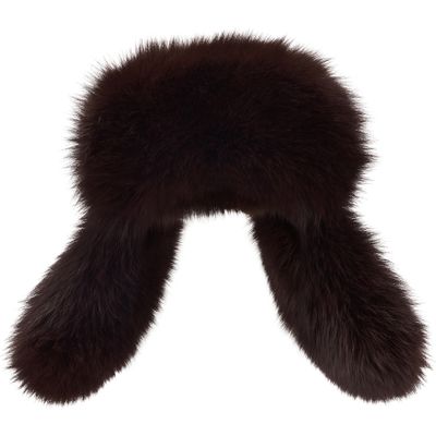 Women's Loro Piana flannel and fox fur ushanka | YVES SALOMON | 24S