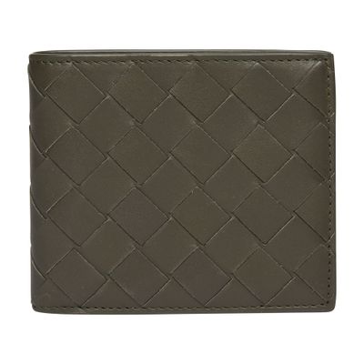 Bottega Veneta Intrecciato Leather Wallet In Camping Silver