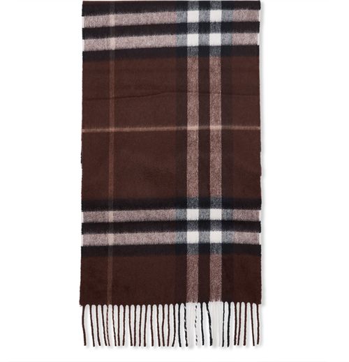 BURBERRY Check cashmere scarf