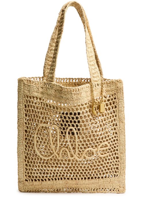CHLOE Summer Banana crochet tote bag