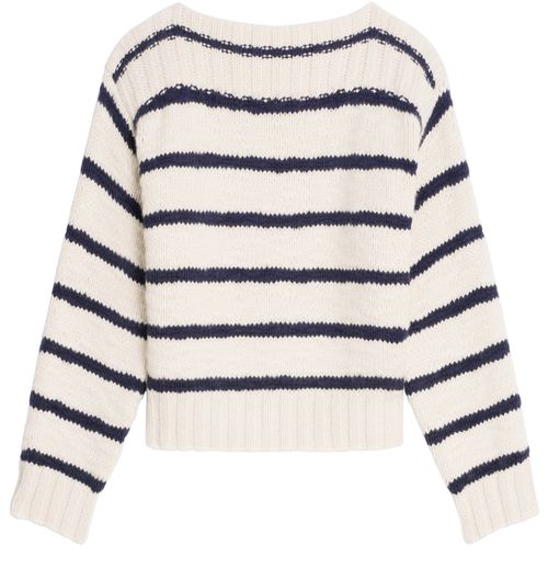 CELINE Boatneck striped cashmere jumper