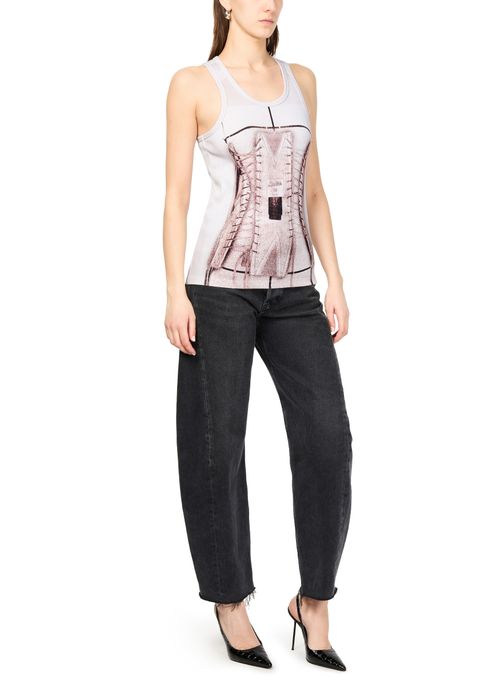 JEAN PAUL GAULTIER Trompe-l'œil printed tank top