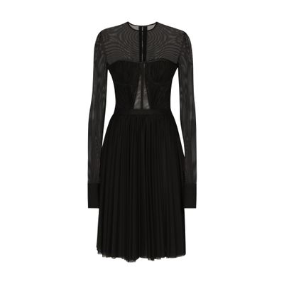 Dolce & Gabbana Long-sleeved Dress In Black