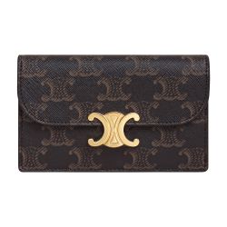 HOLDER TRIOMPHE CANVAS 【CELINE】CARD FLAP WITH IN