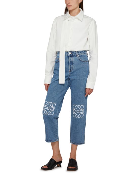LOEWE Anagram cropped jeans