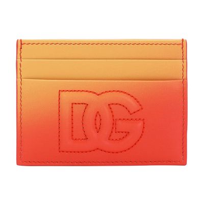 Shop Dolce & Gabbana Dg Logo Card Holder In Orange