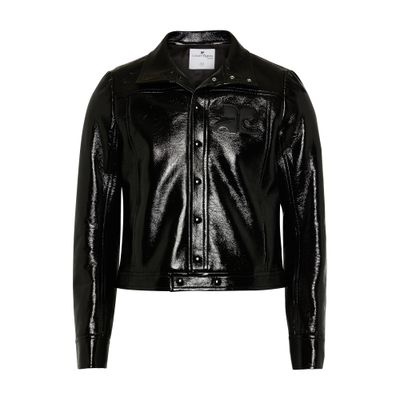 Courrèges Black Iconic Faux-leather Jacket