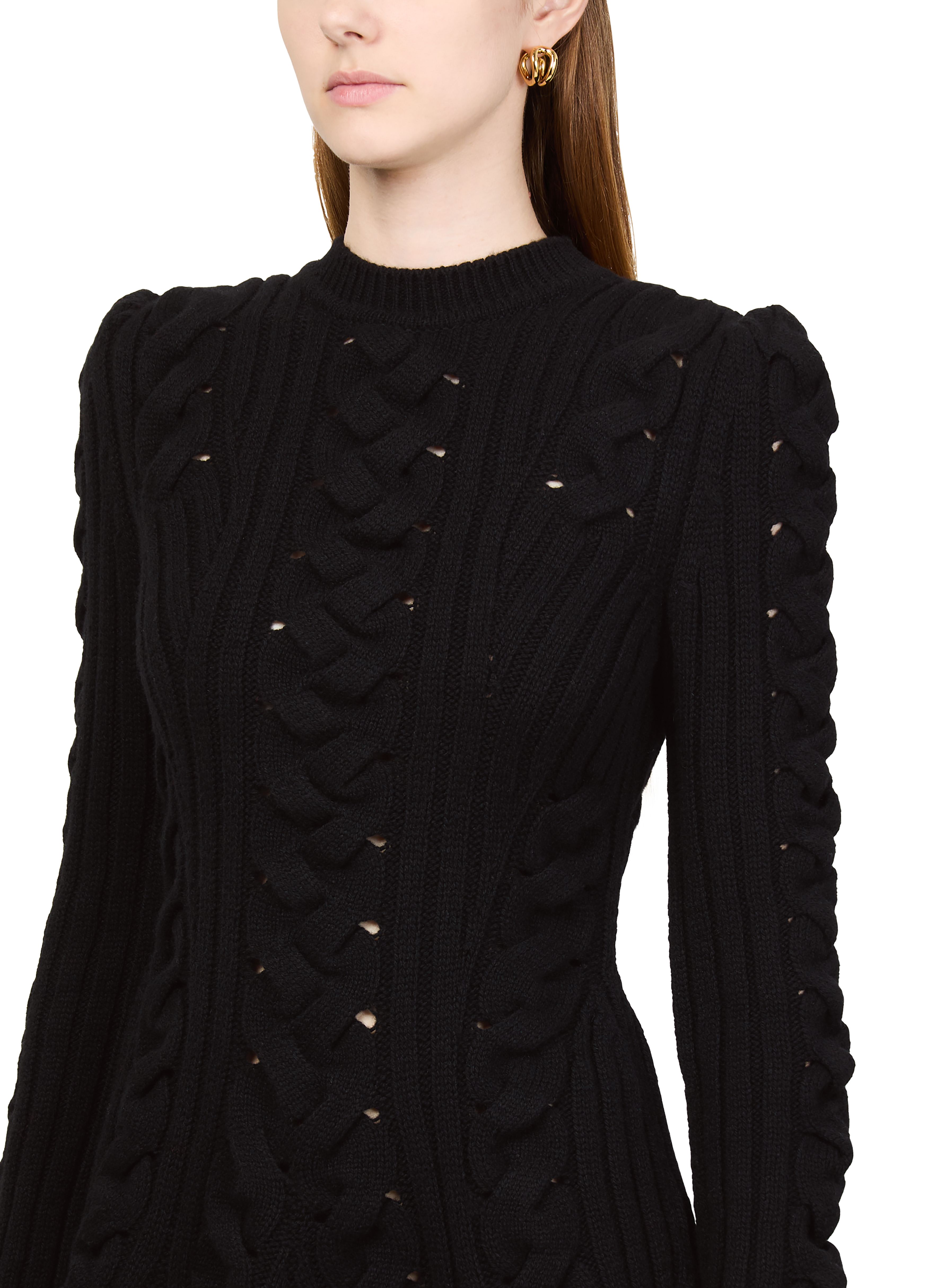 Mini cable knit dress thumbnail 4