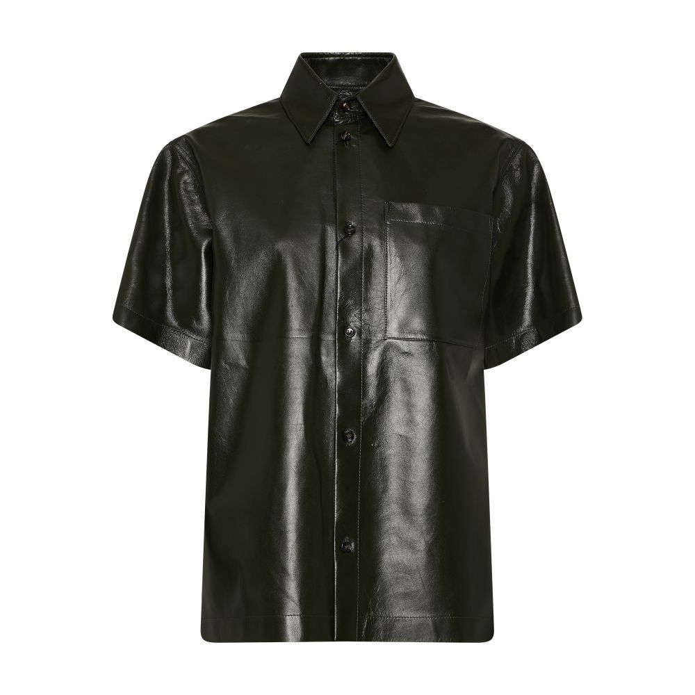 Shiny leather shirt thumbnail 7
