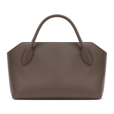 The Row Terrasse Bauletto Leather Handbag In Brown