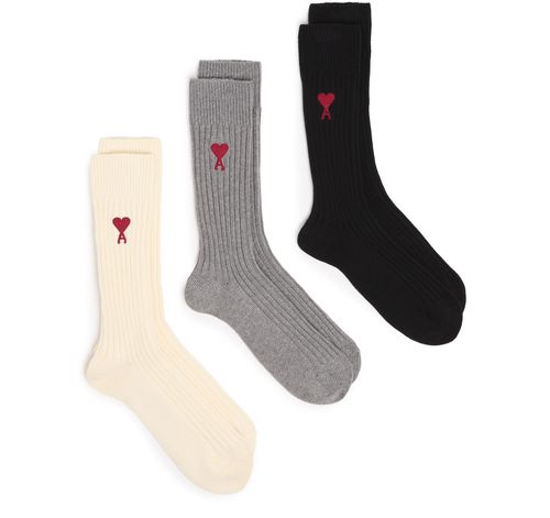 AMI PARIS Pack de trois paires de chaussettes