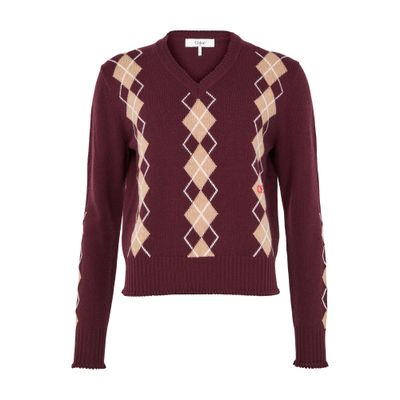 Chloé V Neck Sweater In Brown