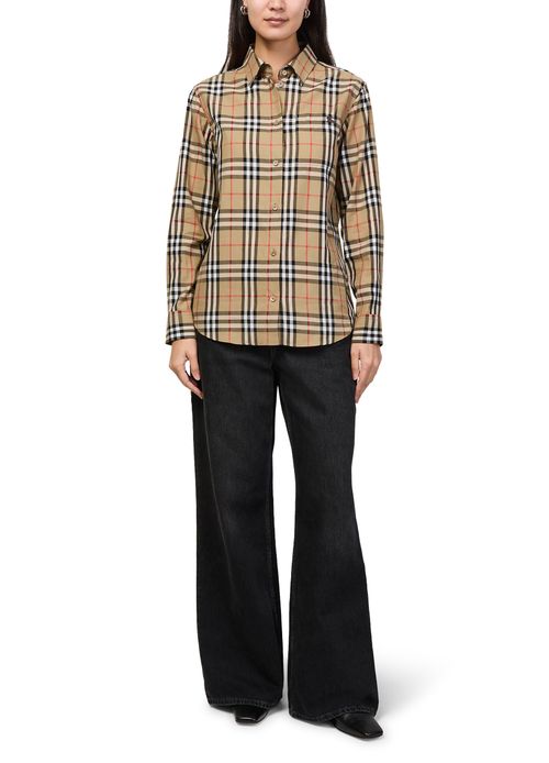 BURBERRY Check stretch cotton shirt