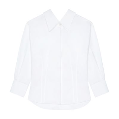 Givenchy Openwork Poplin Shirt In White