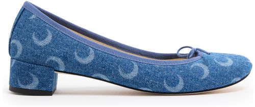 MARINE SERRE Ballerines en denim Moon Repetto Camille