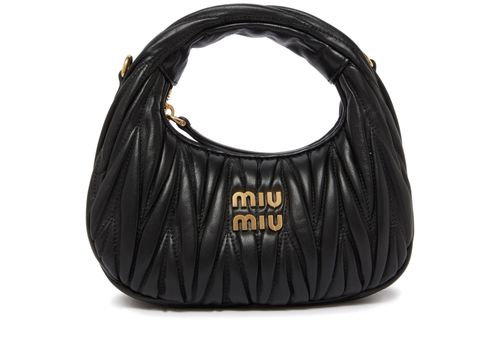 MIU MIU Wander quilted nappa hobo mini bag