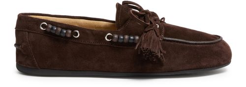 MIU MIU Suede loafers with tassels
