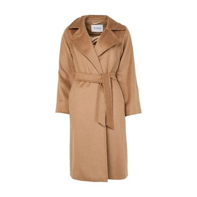 Max Mara Manuela Maxi Coat In Neutral