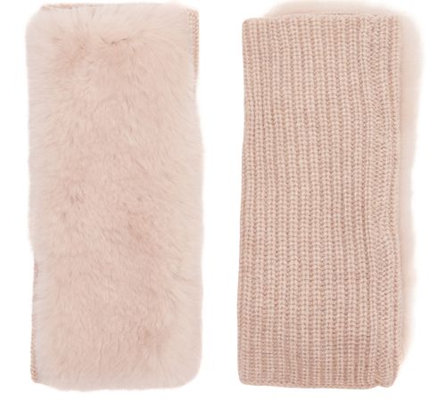 YVES SALOMON Rex rabbit fur mittens