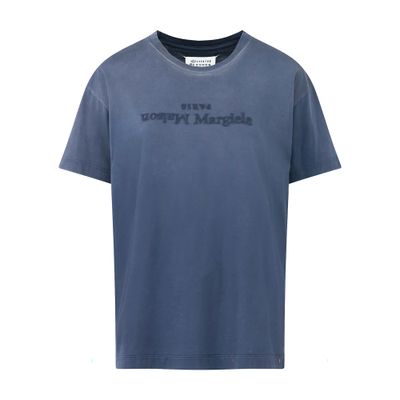 Maison Margiela Reverse Logo T-shirt In Blue